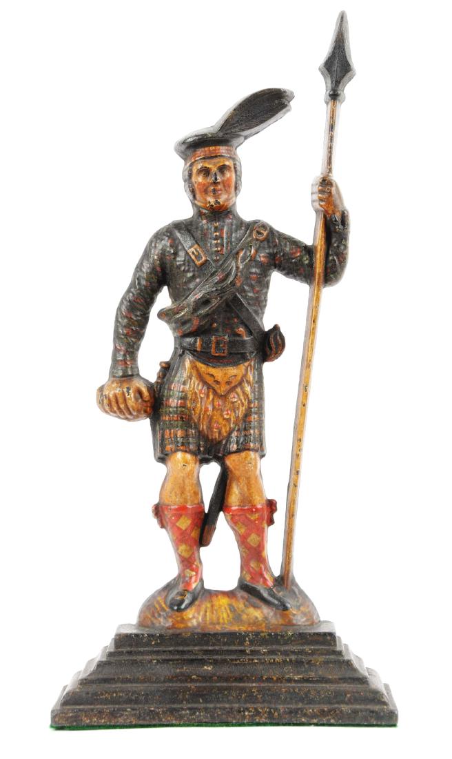 Cast Iron Highland Warrior Doorstop. (1 of 2)