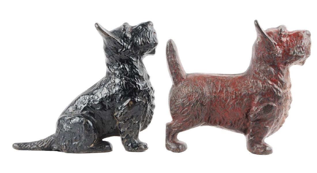 Lot of 2: Cast Iron Assorted Scottie Dog Doorstops. (1 of 2)