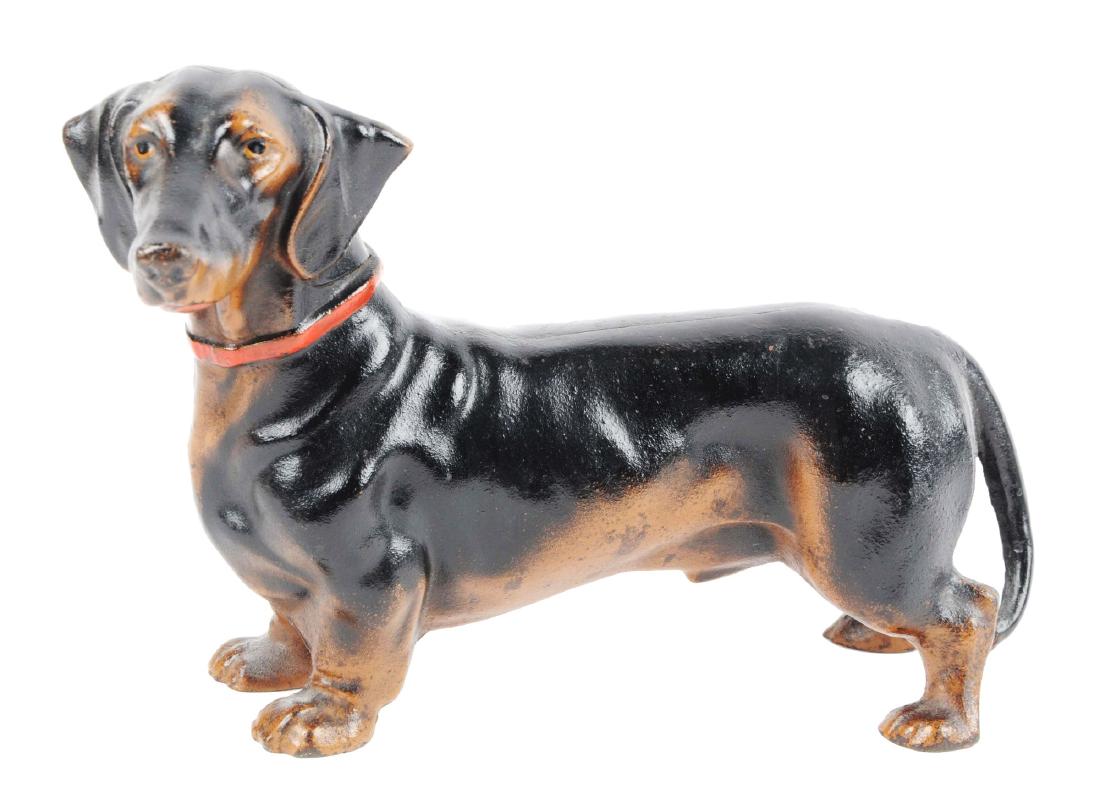 Cast Iron Dachshund Dog Doorstop. (1 of 2)