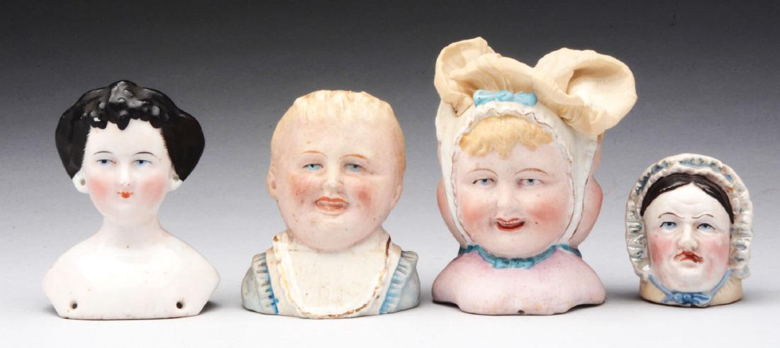 Lot of 4: Bisque & China Heads. (1 of 4)
