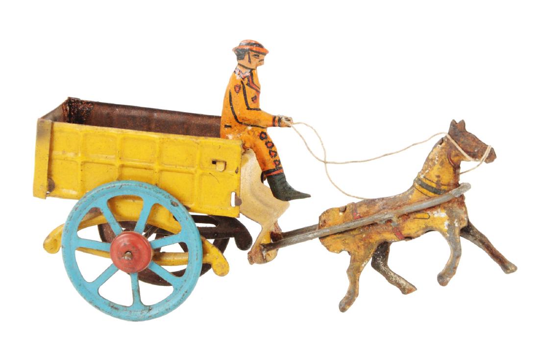 German Tin Litho Horse Drawn Penny Toy. (1 of 1)