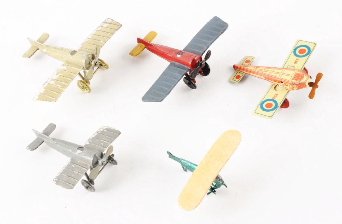 Lot of 5: Penny Toy Size Airplanes. (1 of 1)