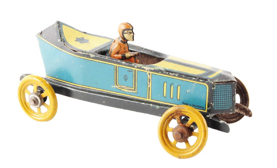 German Fischer Tin Litho Race Car Penny Toy. (1 of 2)