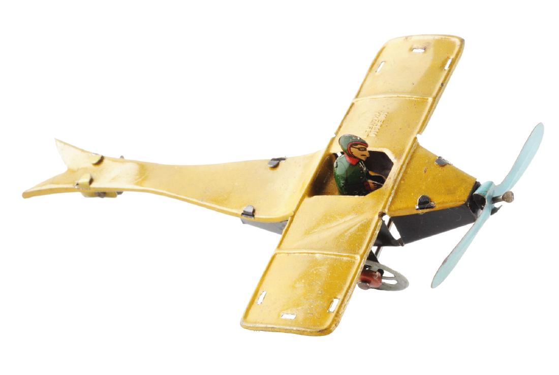 German Tin Litho Single Wing Airplane Penny Toy. (1 of 2)