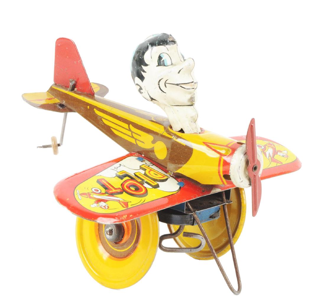Marx Tin Litho Wind Up Rookie Pilot Toy. (1 of 3)