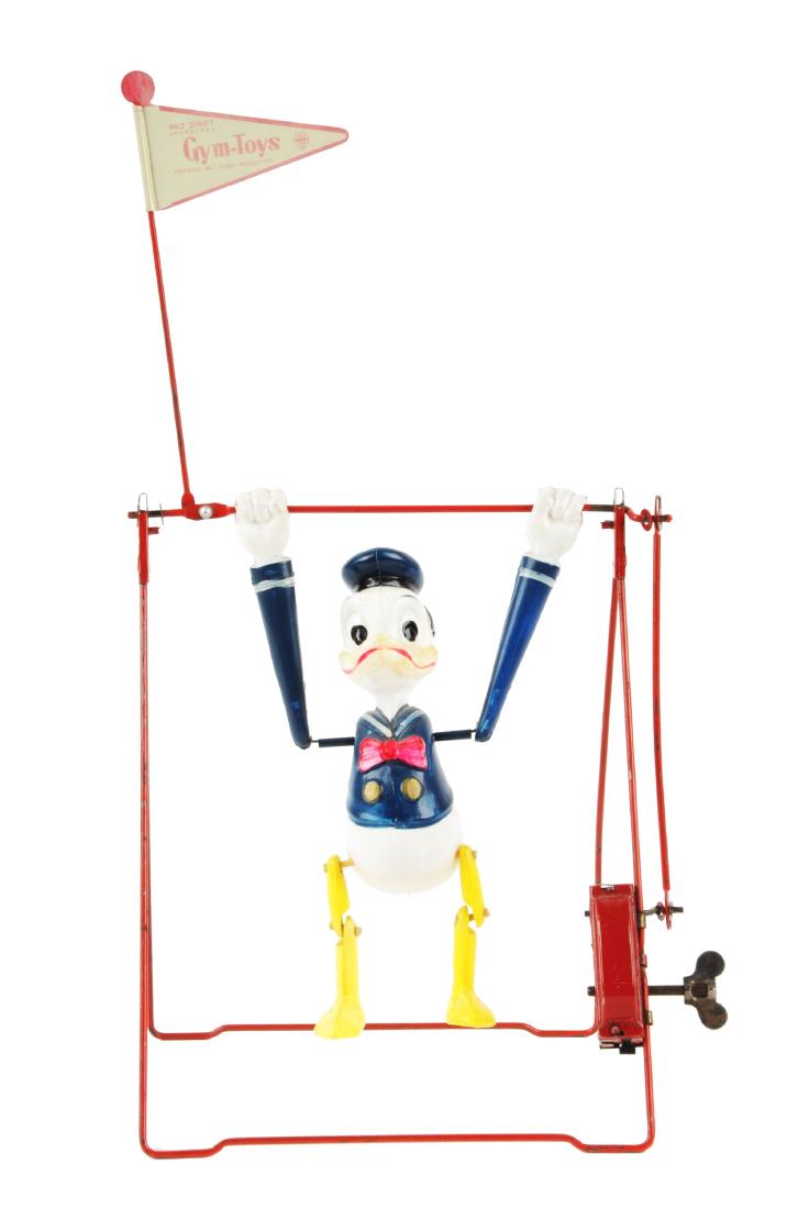 Linemar Walt Disney Celluloid Wind Up Donald Duck Swing (1 of 2)