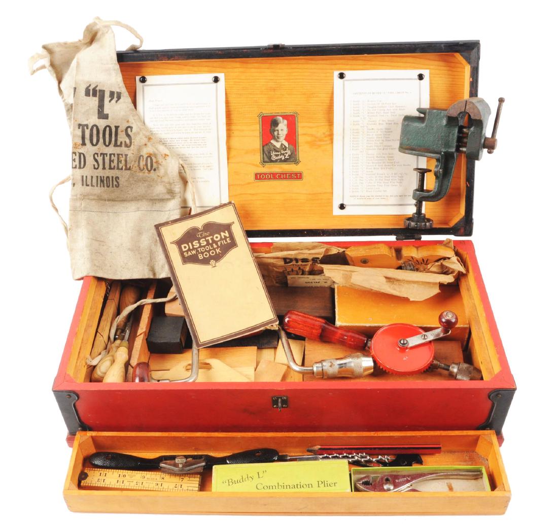 Wooden Buddy L Tool Chest. (1 of 3)