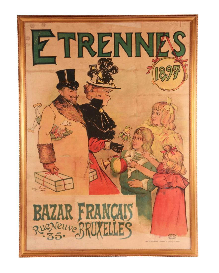 Framed 1897 Etrennes Bazaar Francais Poster. (1 of 5)