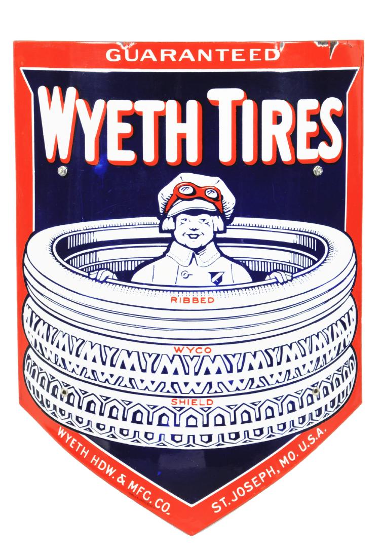 Wyeth Tires w/ Boy Sitting in Tires Logo Curved (1 of 1)