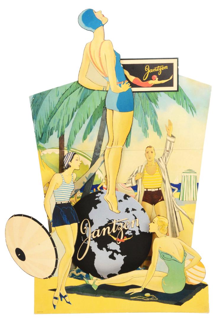 Jantzen 3-D Cardboard Swim Suit Window Display. (1 of 9)