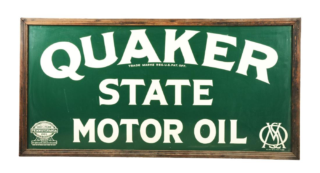 Quaker State Motor Oil Metal Sign. Oct 02, 2017 Dan Morphy Auctions
