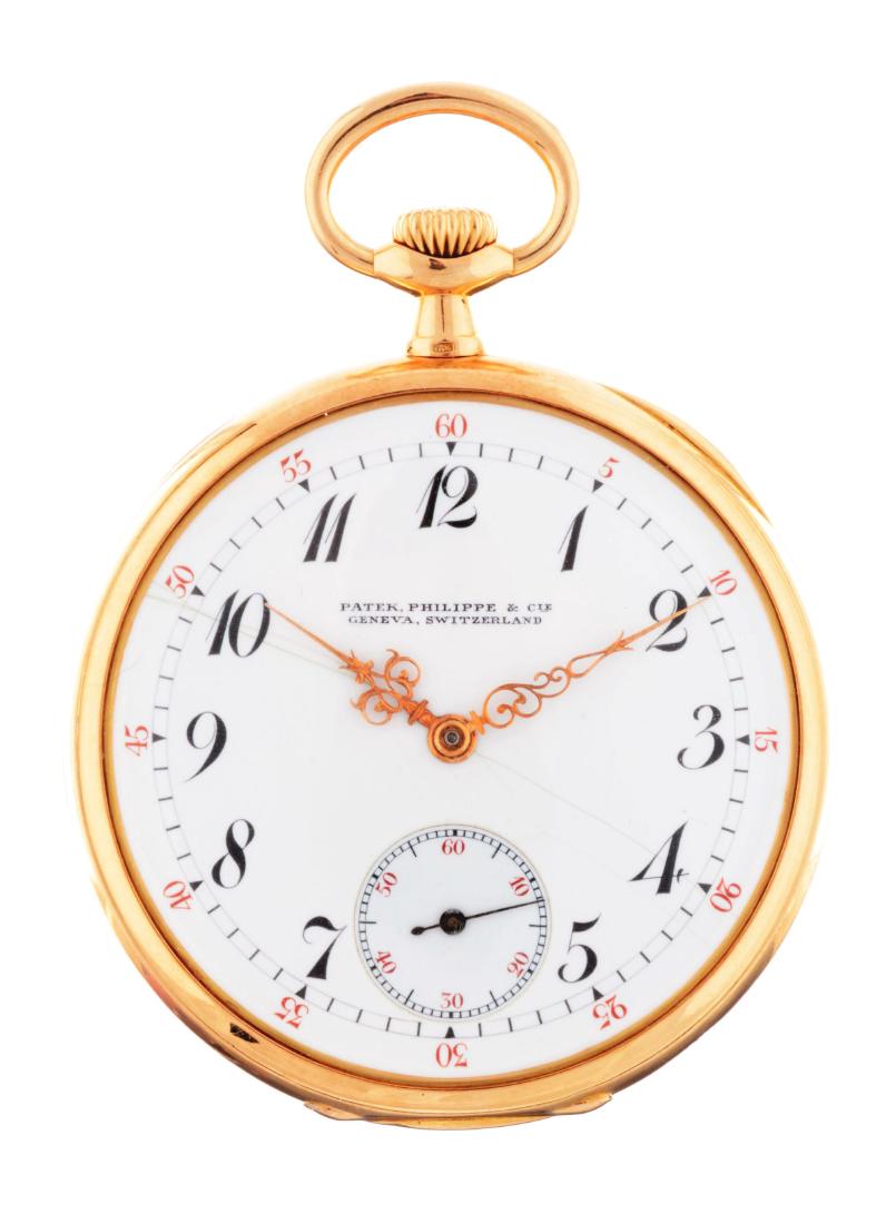 Patek Philippe 18K Yellow Gold Open Face Pocket Watch (1 of 2)