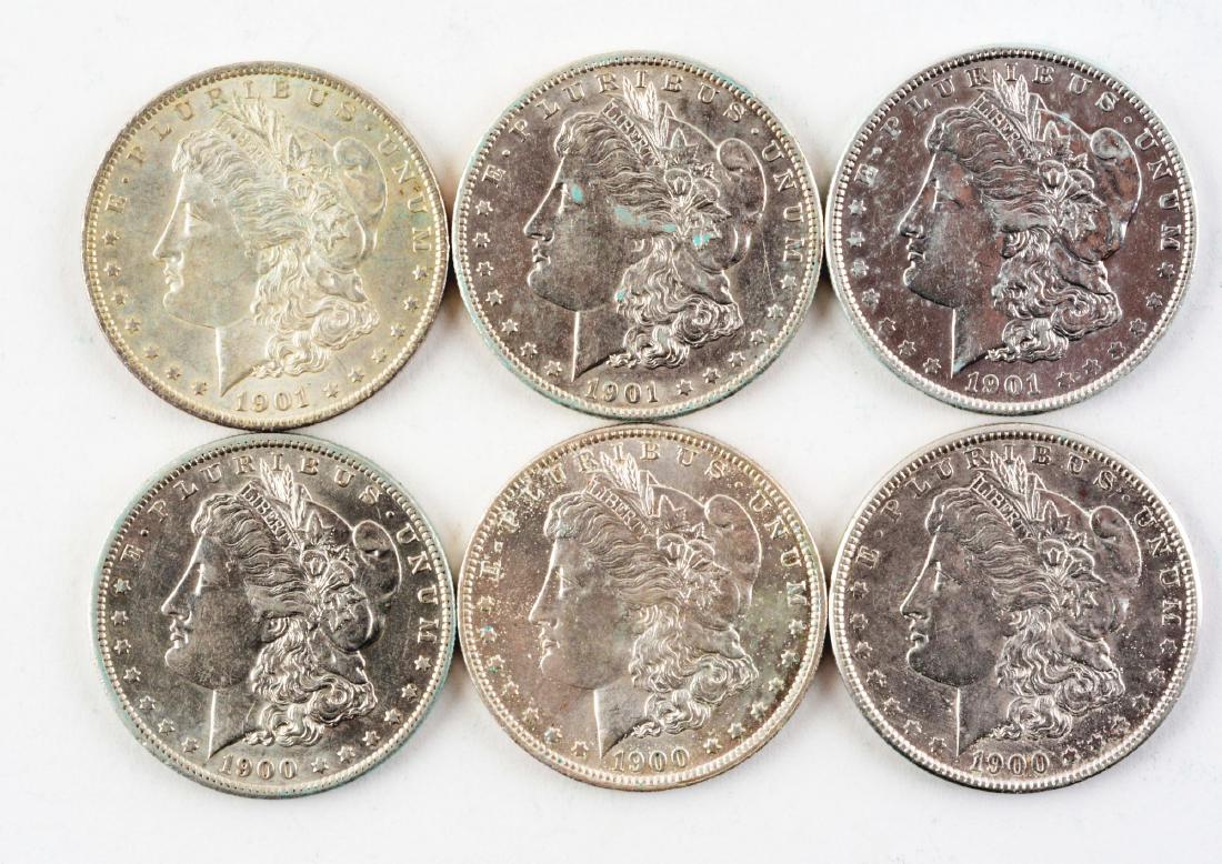 Lot of 6: Morgan Silver Dollars. (1 of 8)