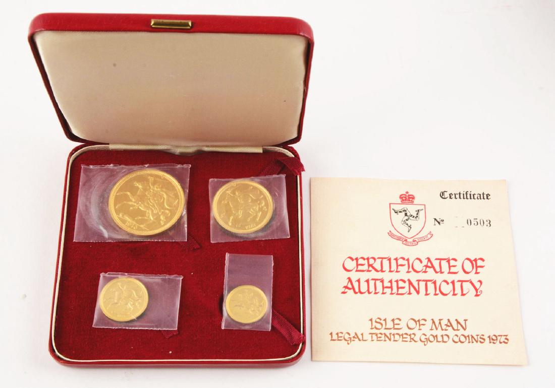 1973 Gold Isle of Man Coin Set. (1 of 4)