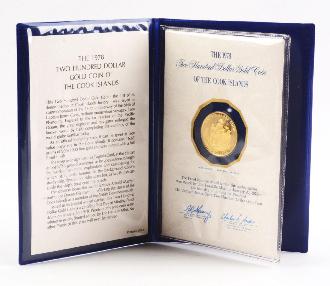 1978 Gold $200 Cook Island Coin. (1 of 5)
