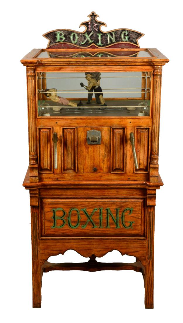 1¢ Boxing Floor Model Arcade Machine. (1 of 8)