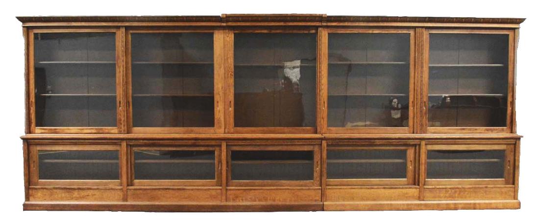 Large Oak And Glass Cabinet. (1 of 1)