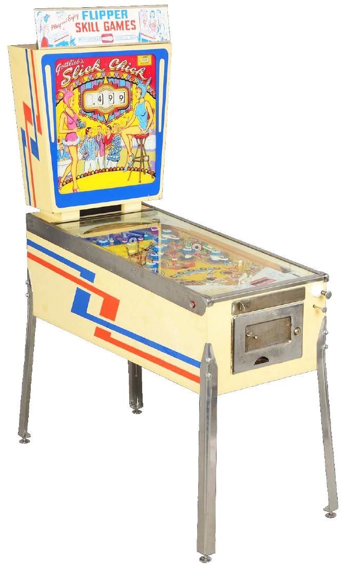 5¢ Gottlieb's Slick Chick Pinball Machine. (1 of 11)