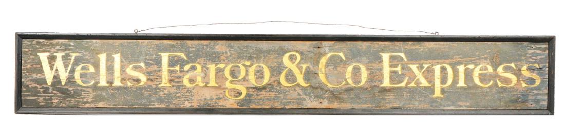 Wooden Wells Fargo & Co. Express Sign. (1 of 7)