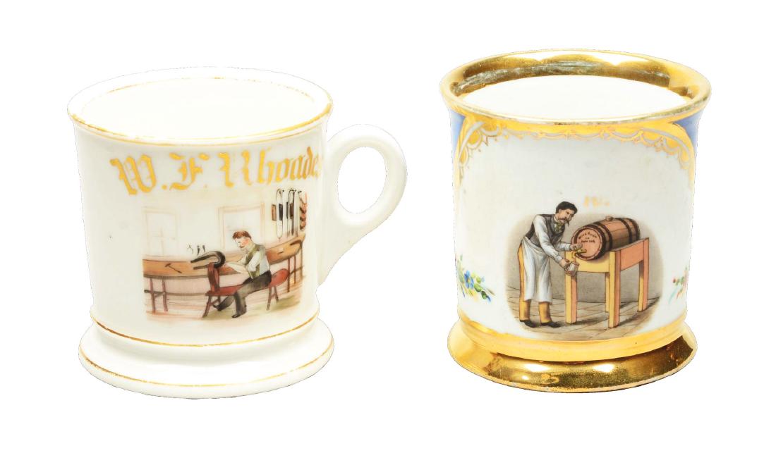 Lot Of 2: Occupational Shaving Mugs. (1 of 7)