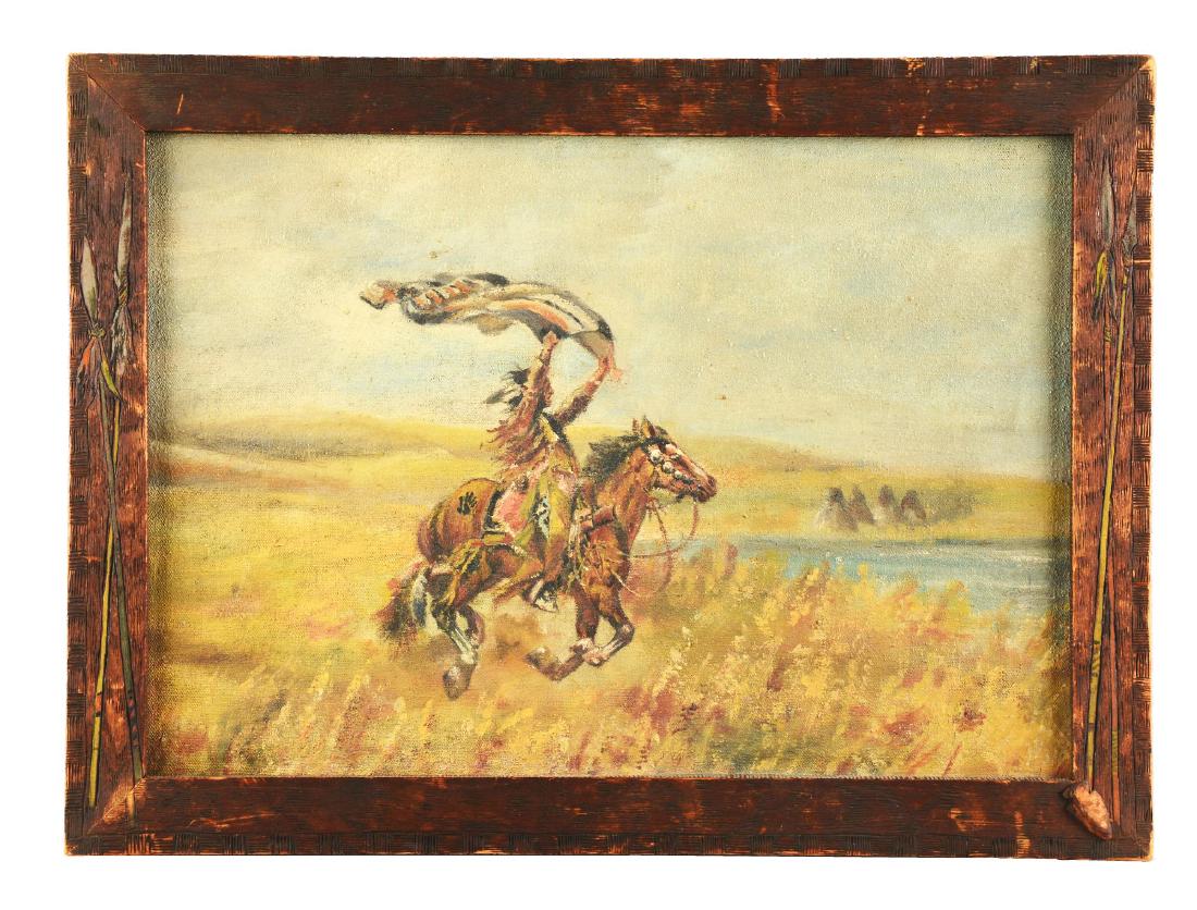 Framed Painting On Wood. (1 of 5)