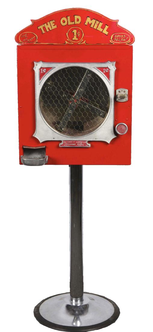 1¢ Automatic Games "The Old Mill" Vending Machine. (1 of 4)