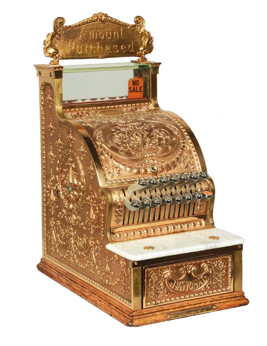 Brass National Cash Register Candy Store Register.