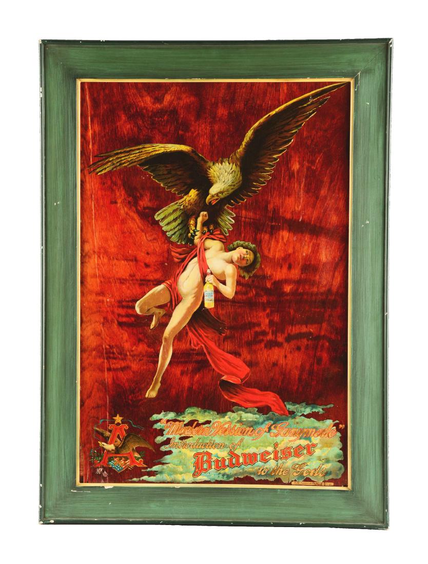 Budweiser Ganymede Advertisement On Wood. (1 of 8)