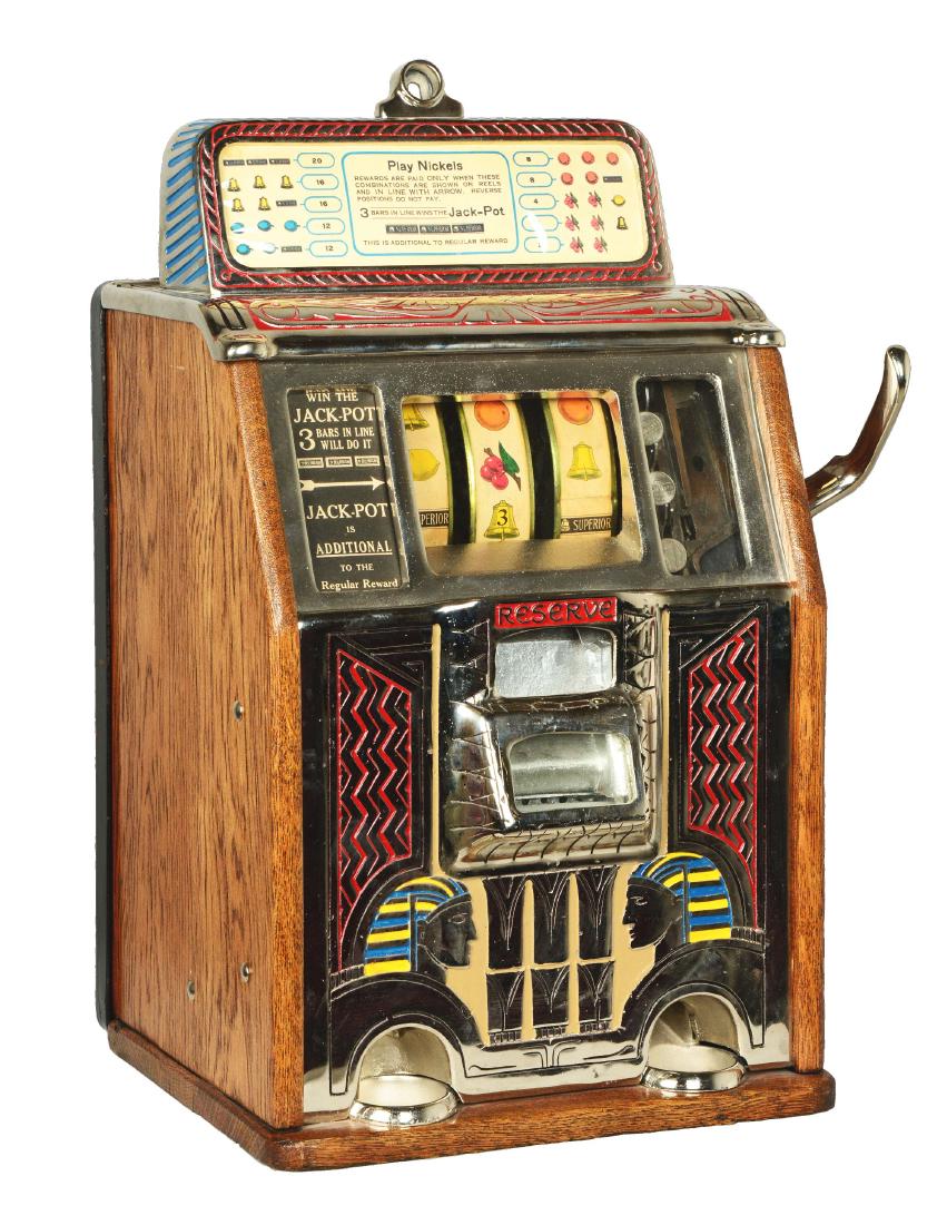 **5¢ Caille Silent Sphinx Slot Machine. (1 of 6)