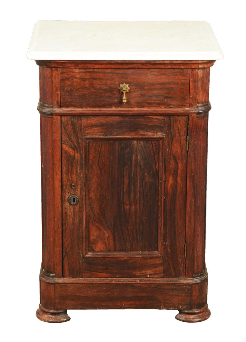 Mahogany And Marble Slot Machine Stand. (1 of 3)