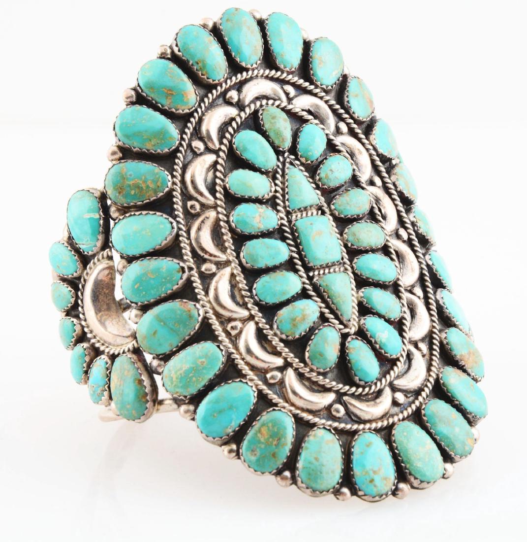 Sterling Silver And Turquoise Bracelet. (1 of 7)