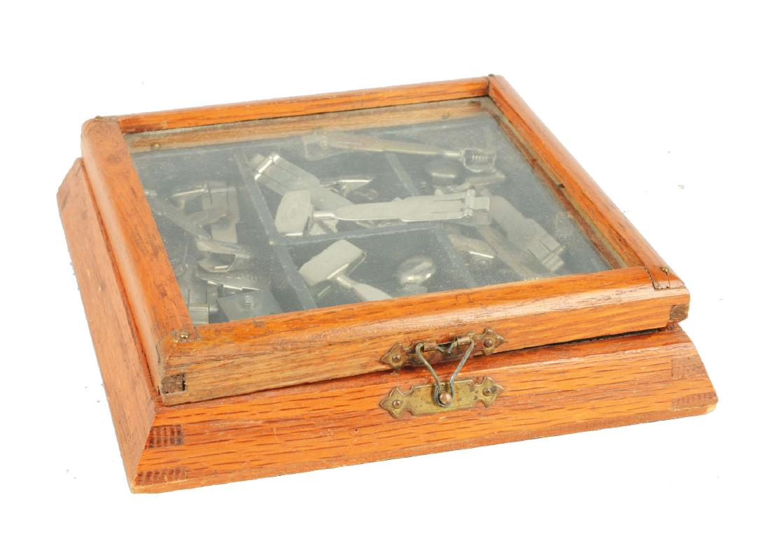 Lot Of Wizard Card Cheating Devices In Wood Box.