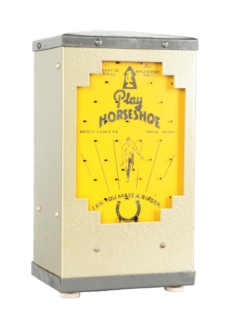 1¢ Play Horseshoe Coin Drop Amusement Machine. (1 of 5)