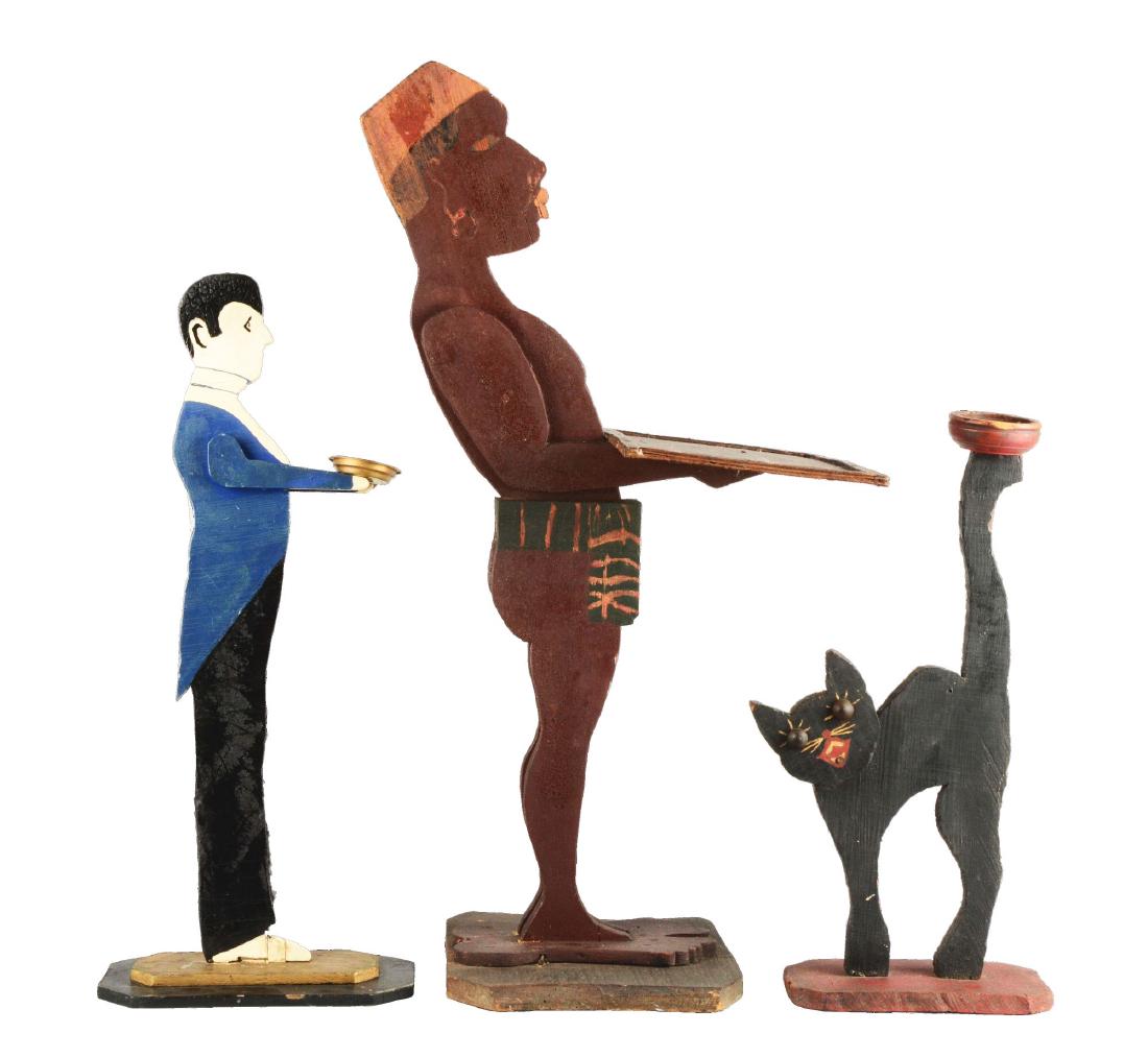 Lot Of 3: Wooden Smoking Stands. (1 of 2)