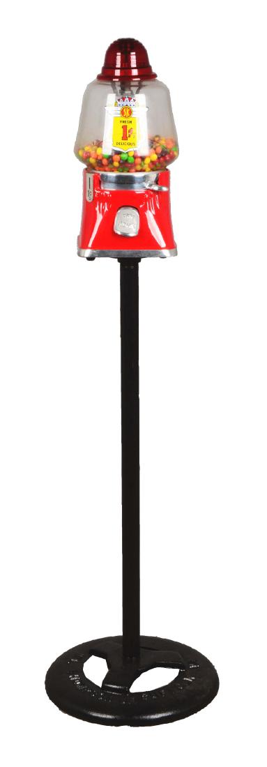 1¢ Silver King Hot Not Vending Machine On Stand. (1 of 5)