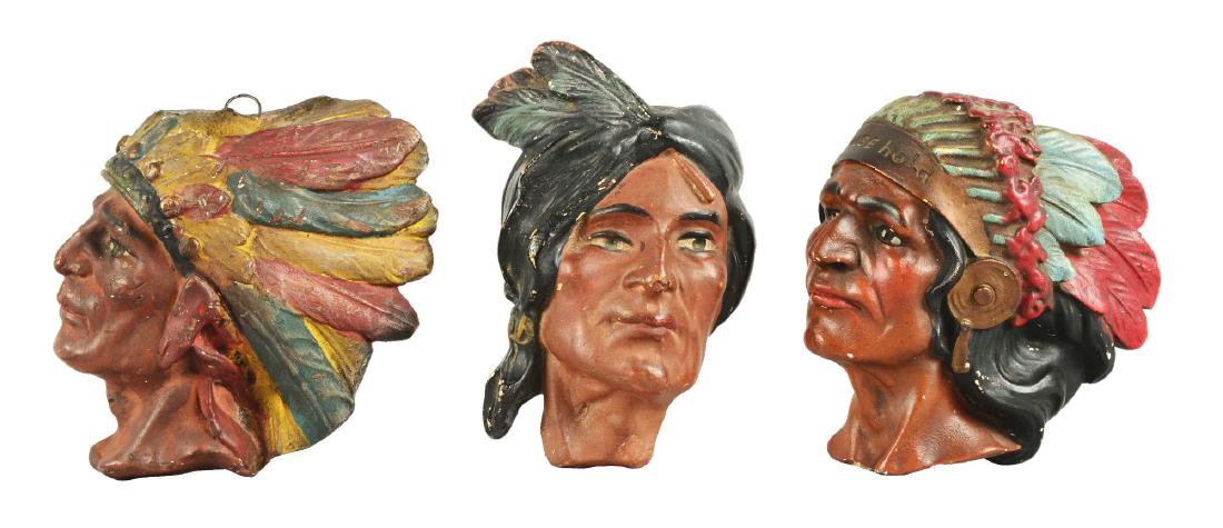 Lot Of 3: Indian Head Wall Pockets. (1 of 2)