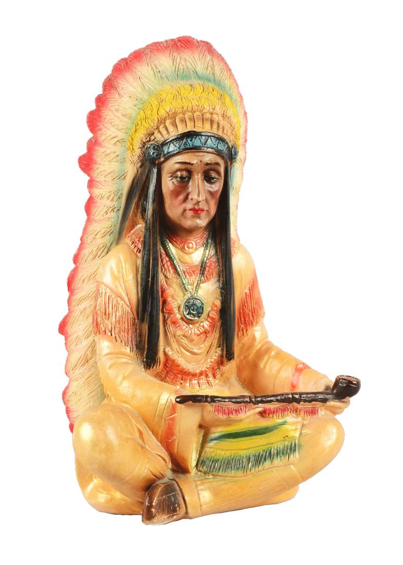 Large Counter Top Cigar Store Indian Display. (1 of 4)