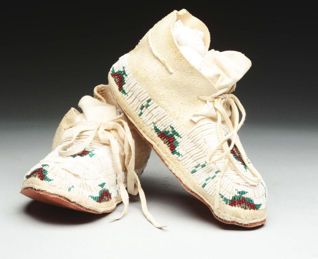Pair of Beaded Moccasins. (1 of 2)