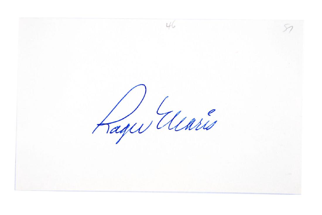 Roger Maris Signed Index Card. (1 of 1)