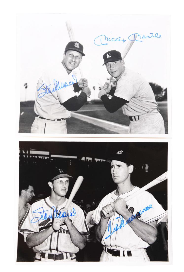 Lot of 2: Williams/Musial and Mantle/Musial Signed (1 of 3)