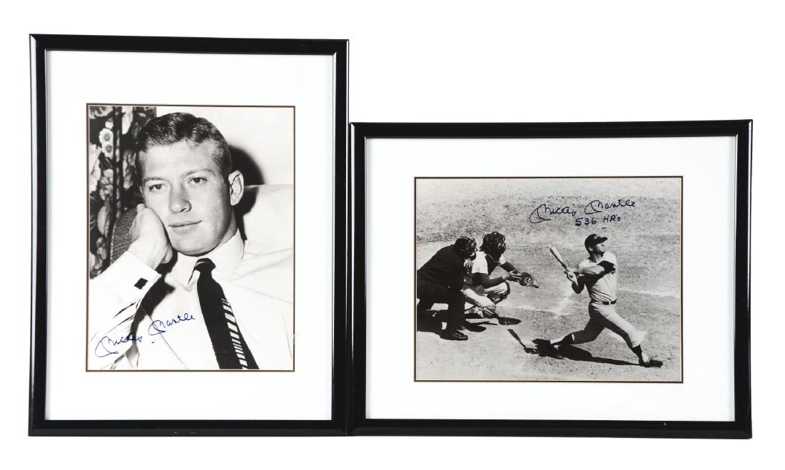 Lot of 2: Mickey Mantle 11x14" Signed Photographs. (1 of 3)