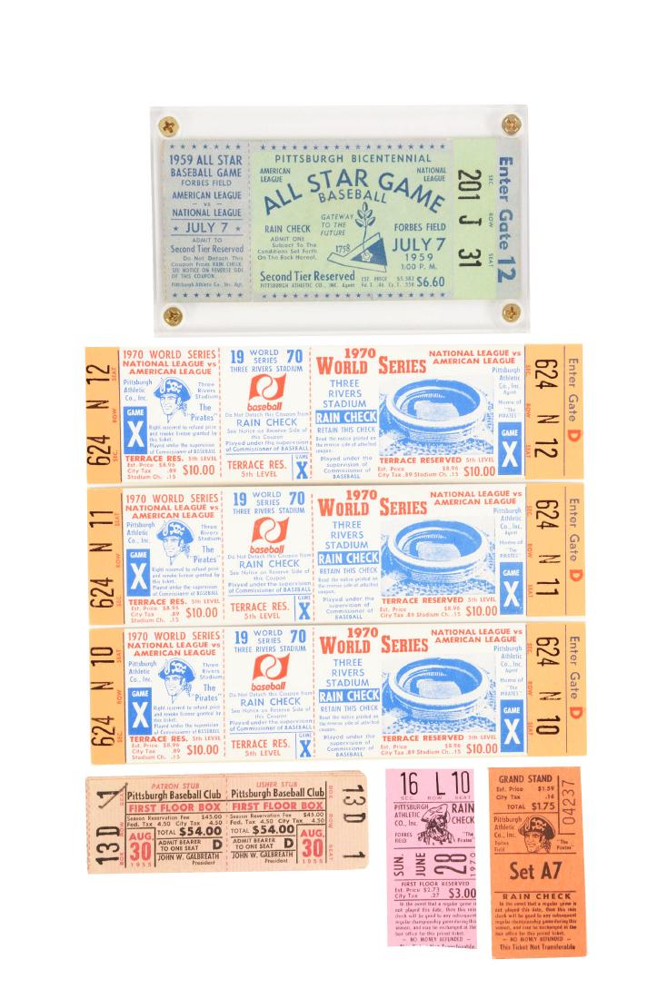 Lot of 10 Pittsburgh Pirates Tickets & Stubs Including