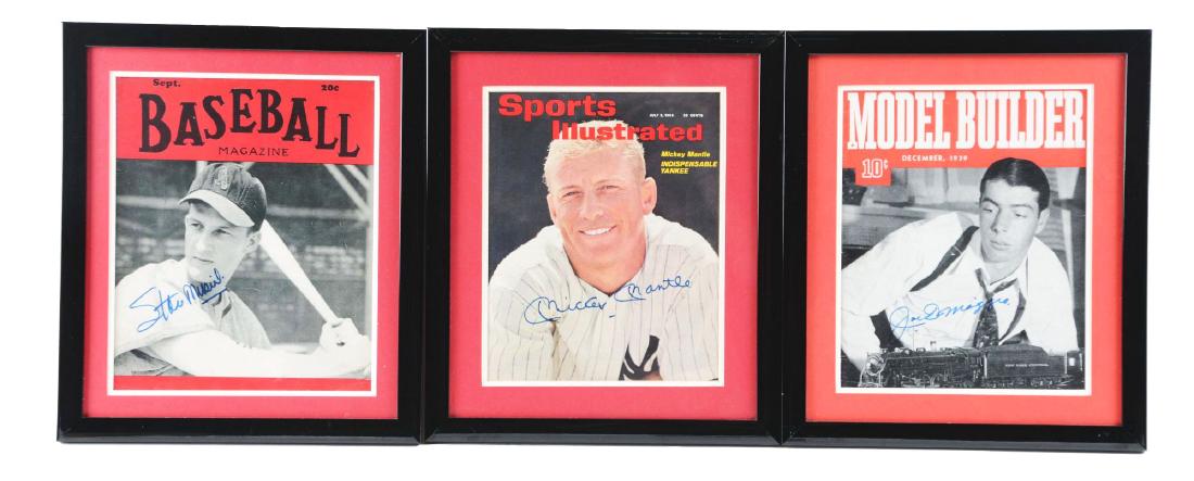 Lot of 3: Mickey Mantle, Joe DiMaggio, & Stan Musial (1 of 4)