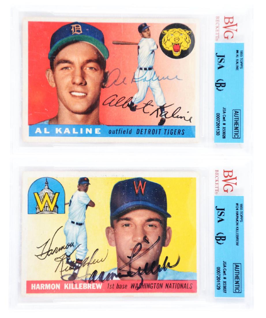 Lot of 2: 1955 Signed Topps Harmon Killebrew Rookie & (1 of 2)
