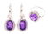 Lot of 2: 18K White Gold, Diamond & Amethyst Ring.