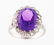 Lot of 2: 18K White Gold, Diamond & Amethyst Ring. - 2