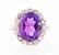 Lot of 2: 18K White Gold, Diamond & Amethyst Ring. - 3