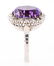Lot of 2: 18K White Gold, Diamond & Amethyst Ring. - 5