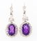Lot of 2: 18K White Gold, Diamond & Amethyst Ring. - 7