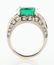 18K White Gold, Diamond & Emerald Lady's Ring. - 4